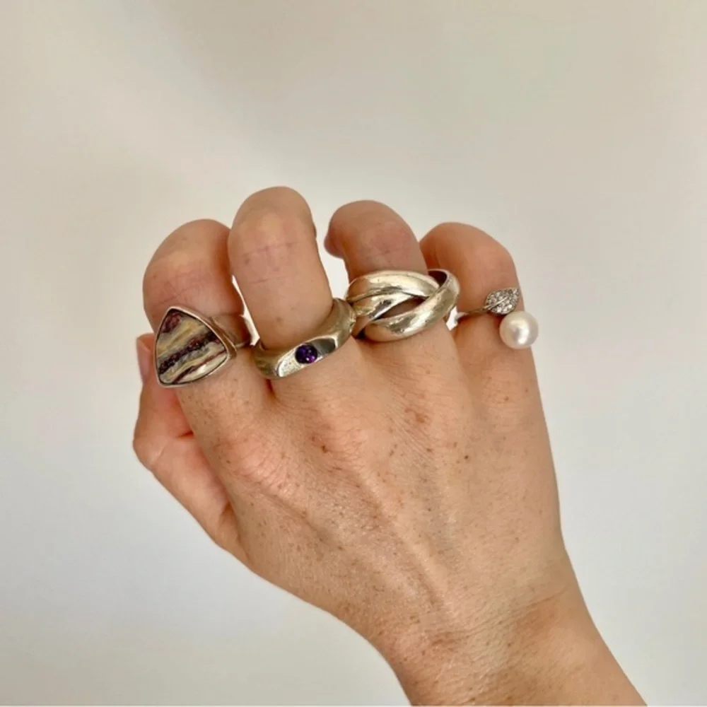 🪙 VINTAGE Sterling Silver Rolling‎ Ring, Reliquary SF, Size 6